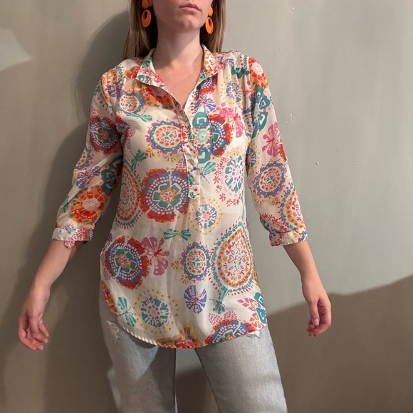 By Together Tops - Multi Color Lightweight Blouse